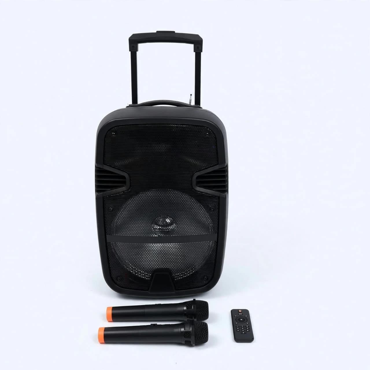 Enceinte Party Portable SONYMAX - 12 Pouces - Modèle Sm 1204 - Bluetooth - avec 2 Micros + Télécommande - à Roulettes