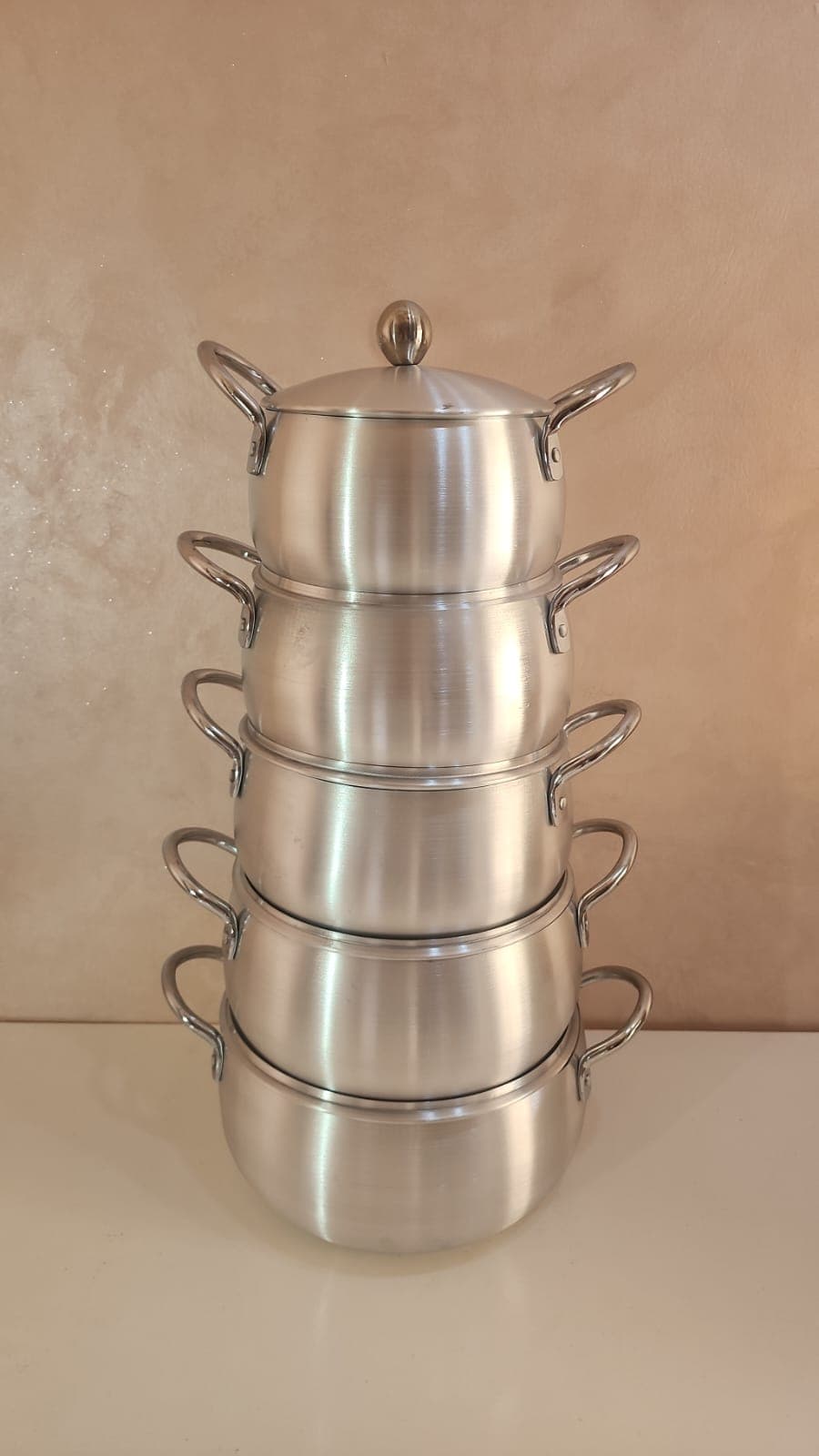 Set de 10 Faitouts de Cuisson en Aluminium (Tailles 16 à 24 cm)