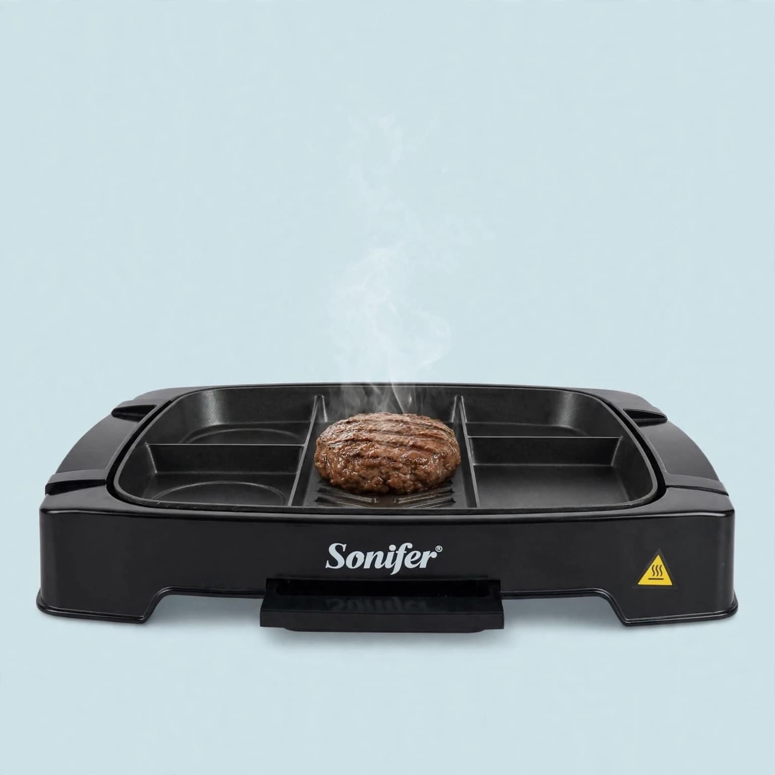 Grill Électrique Multi Portions 5 Surfaces 1500W avec Température Réglable